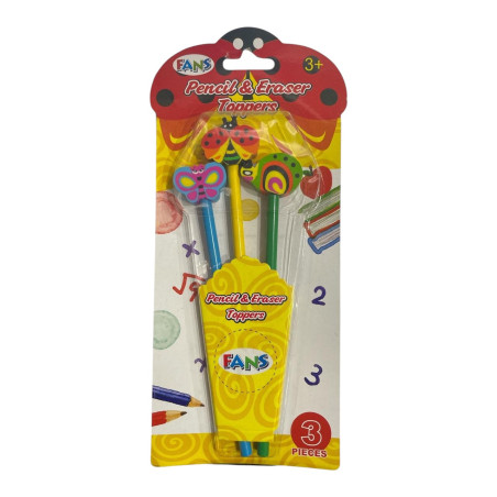 Set Lapiz Borrador Figura 3Pcs Fans(Zd-K1020)