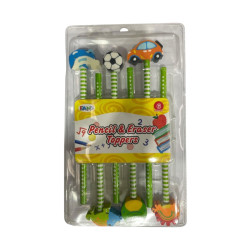 Juego Lapiz Borrador Fuguras 6Pcs (Er-C6)