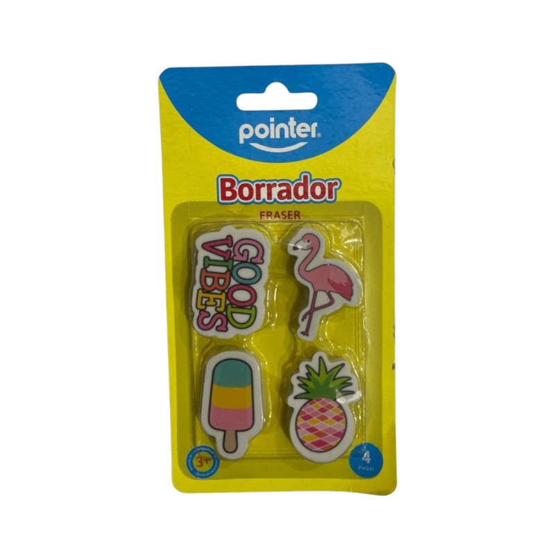Borrador Goma 4Pcs Pointer(Er-1951)