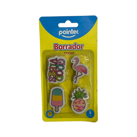 Borrador Goma 4Pcs Pointer(Er-1951)