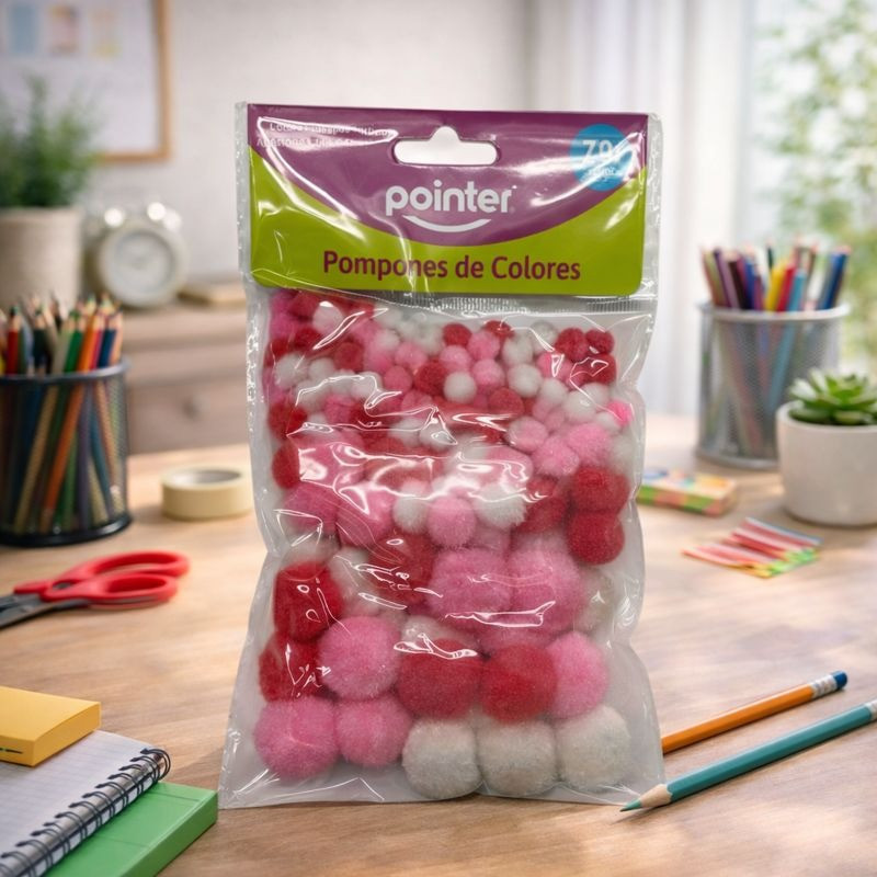 Pompones De Colores Para Manualidades X 150 Pzas. (Anc-1986)