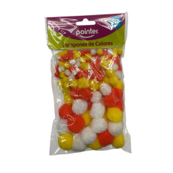 Pompones De Colores Para Manualidades X 150 Pzas. (Anc-1986)