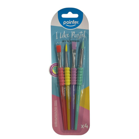Juego De Pinceles 4 Pzas (Ab-2104-Pa)