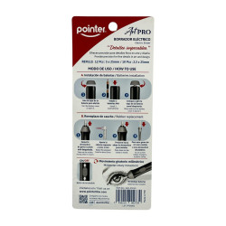 Borrador Electrico Pointer 2Pcs (Eer-23240)
