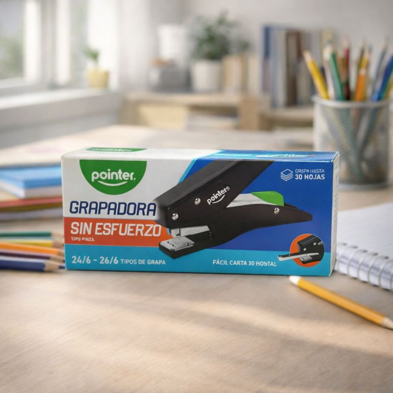 Grapadora Pointer Negra 50Mm (St-2358)