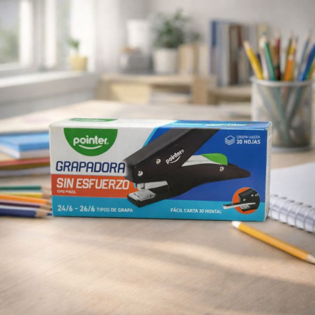 Grapadora Pointer Negra 50Mm (St-2358)