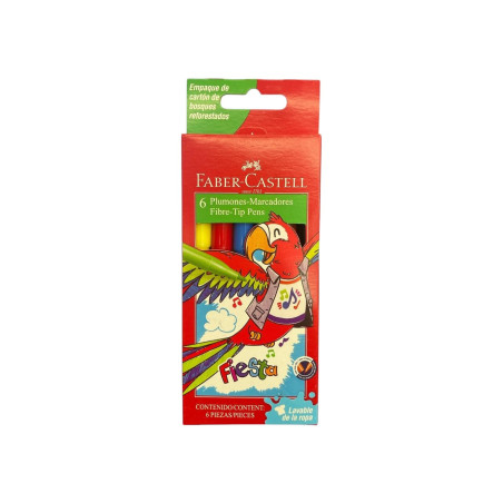 022170 Fc Marcador Fiesta 45 Caja 6 Colores