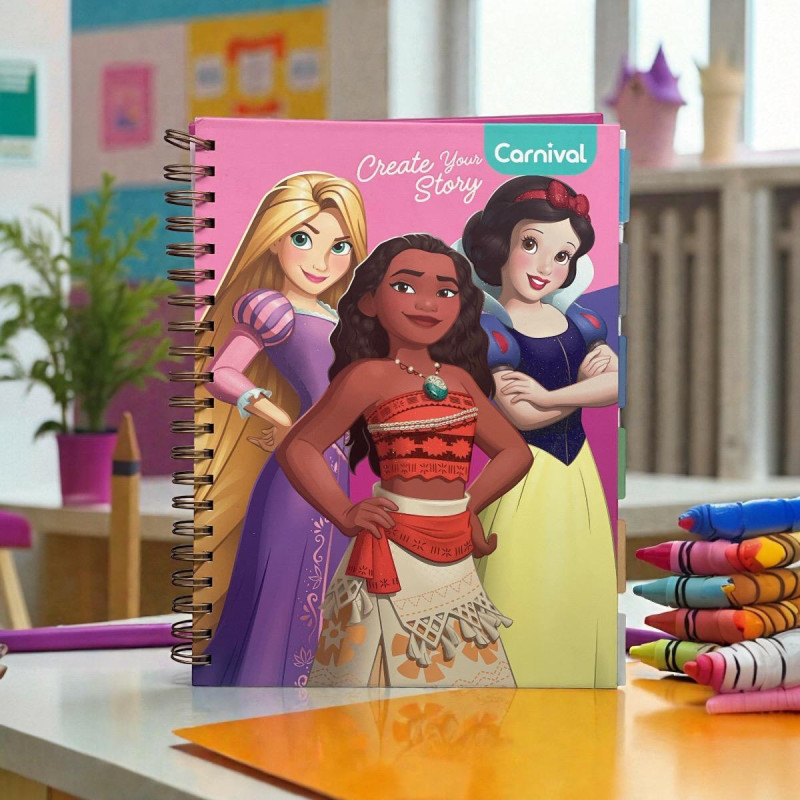 Cuaderno Resortes 150H Princesas (Pr-3Me-568)