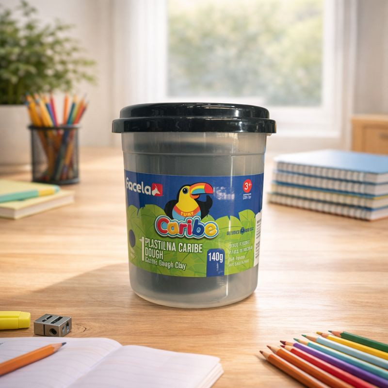 Plastilina Caribe Negro 1 Pzs Facela (Pt01488Ng)