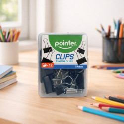 Prensa Papel Pointer 12Pcs (Bxdc-19Mm-B)