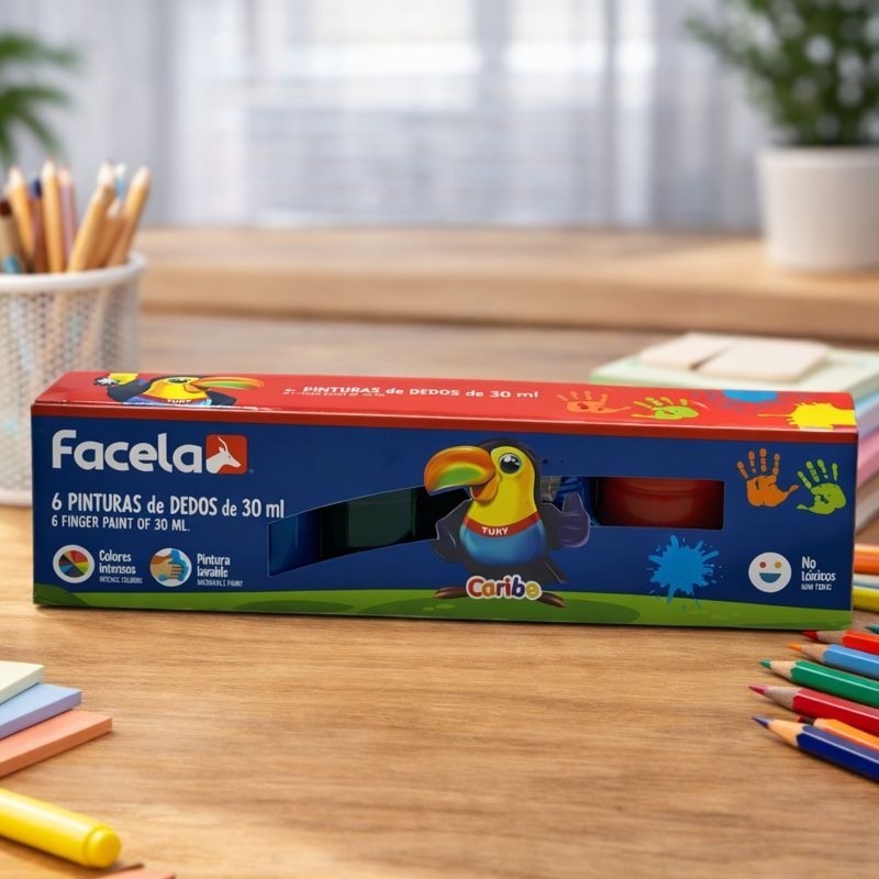 TEMPERA COLORES DEDO 6 PZS FACELA (PT14502)