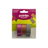 CINTA ADHESIVA DECOR. ESCARCHADA 3PCS  POINTER(TPC-153-G)