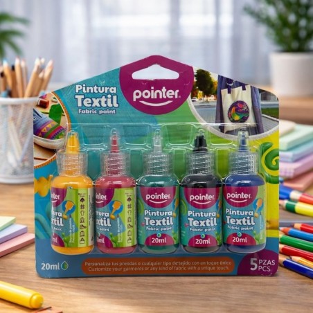 PINTURA TELA POINTER 5PCS (FAB-23227)