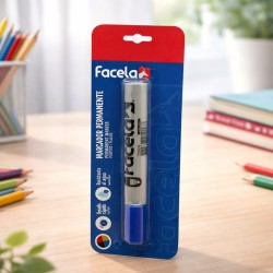 MARCADOR PERMANENTE AZUL 1 PZS FACELA (PT16030)