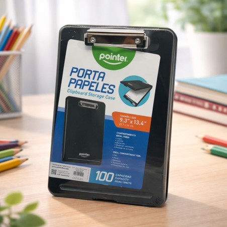 PORTA PAPELES POINTER NEGRO (INV-3424)