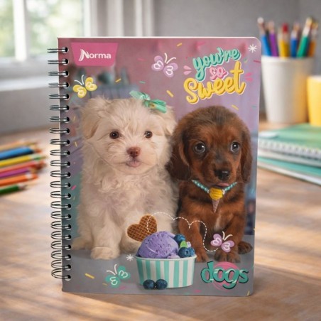 CUADERNO ESPIRAL 100H DOGS 1UD (576213)