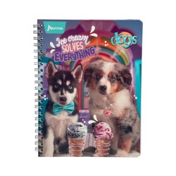 CUADERNO ESPIRAL 100H DOGS 1UD (576213)