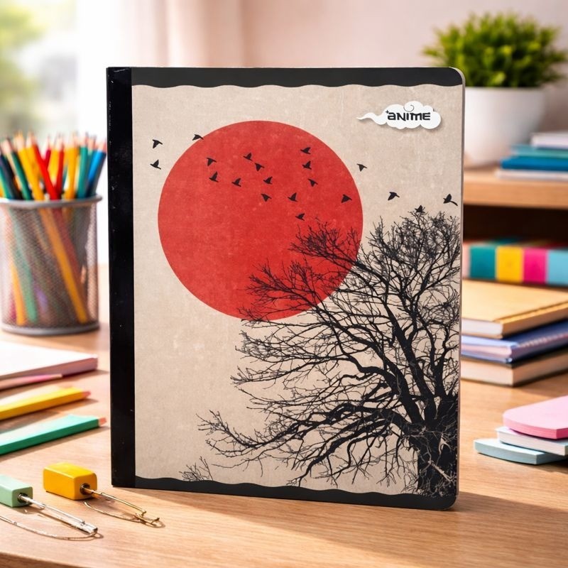 CUADERNO COSIDO GRANDE  100H ESTILO ANIME MASC