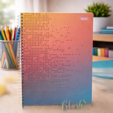 CUADERNO 80H RESORTE TD FORONI BLUSH (433093) BTS25