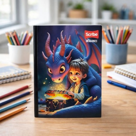 CUADERNO COSIDO LARGO SCR CL 100H DRAGONES (C30218985) (2004