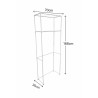 MUEBLE BAÑO 68X28X134CM (80210)