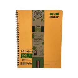 CUADERNO RIDER 657 BLANCO 210 MM X 275 MM 80 HOJAS