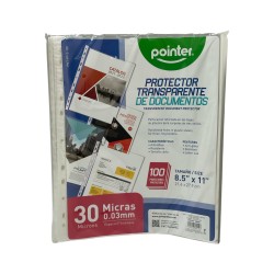 Protector Hojas 100 Pcs Plast Pointer  Pointer(Pnt-Fp-3-100)