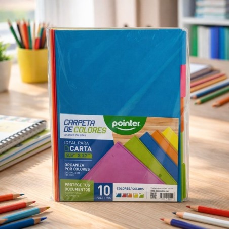 CUBIERTA PAPEL POINTER CLRS 10PCS (FL2-23189-C)