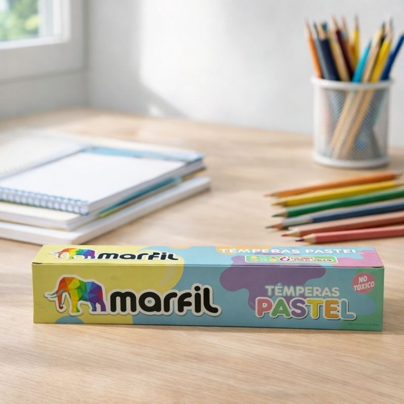 TEMPERA PASTEL 6 COLORES