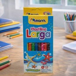 PLASTILINA LARGA  9 COLORES