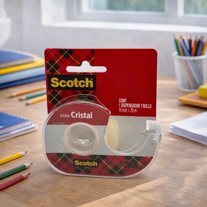 CINTA ADHESIVA CRISTAL DISPENS SCOTCH 19X20M (65702) BTS25