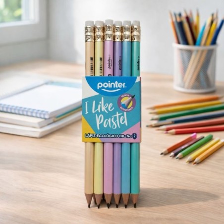 LAPIZ HB COLOR PASTEL POINTER (TPP-6C-PA)