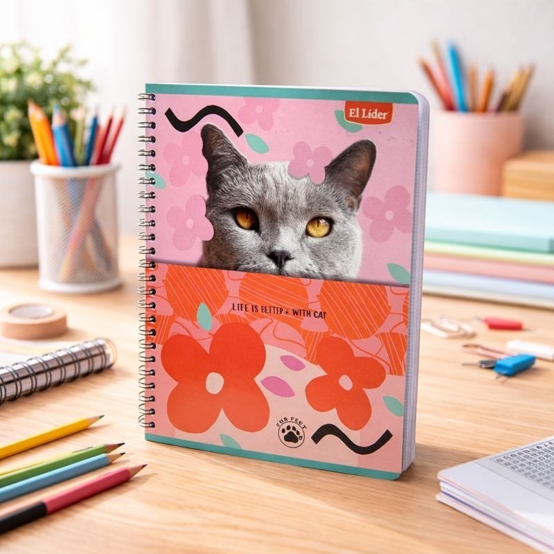 CUADERNO ESPIRAL GRANDE 80H SURTIDO VALUE MUJER (76160)