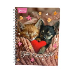 CUADERNO ESPIRAL 100H CATS 1UD (576225)