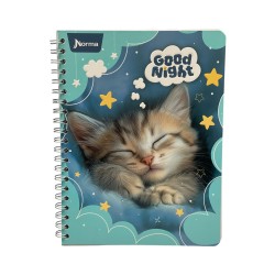 CUADERNO ESPIRAL 100H CATS 1UD (576225)
