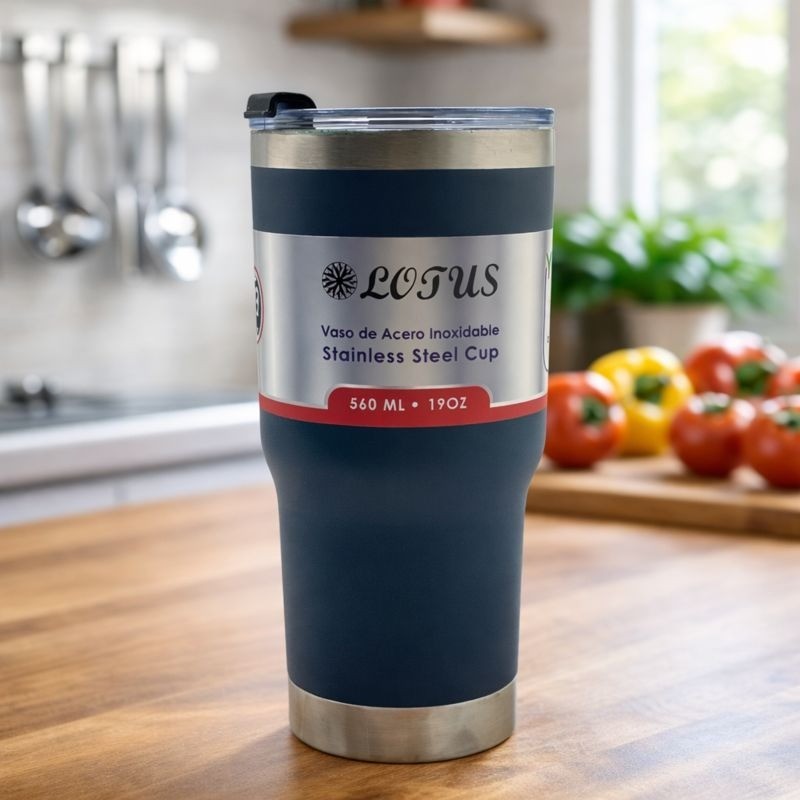 VASO METAL 560ML NAVY MATE(SV-TH-595)
