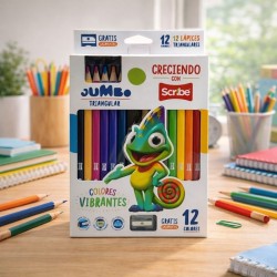 LAPIZ COLOR SCR 12LARGO JUMBO TRI (C30214814) BTS25