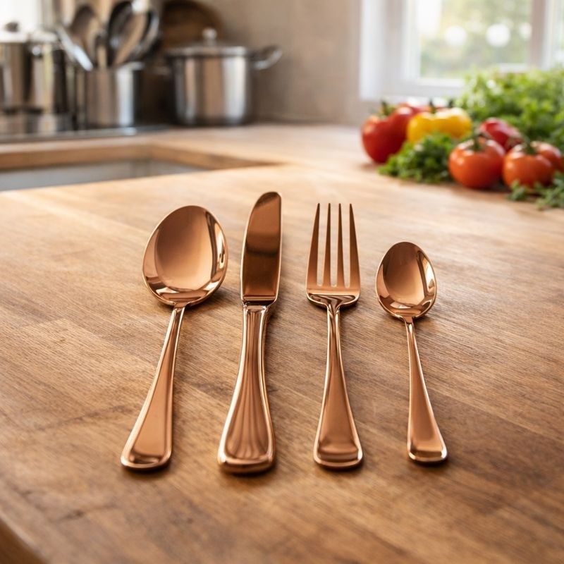 SET CUBIERTOS METAL 4PCS(EP-4PCS-RG5)