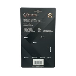 SET CUBIERTOS METAL 4PCS(EP-4PCS-RG5)