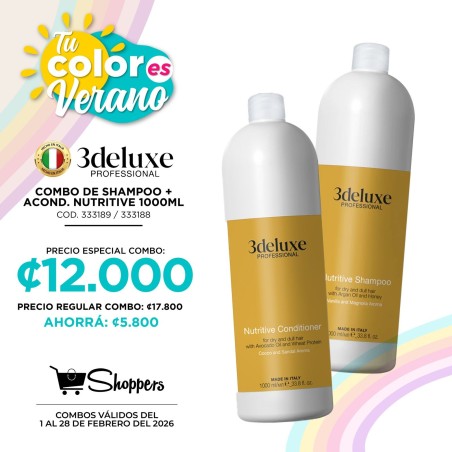 COMBO 3DELUXE NUTRITIVO ACONDICIONADOR + SHAMPOO