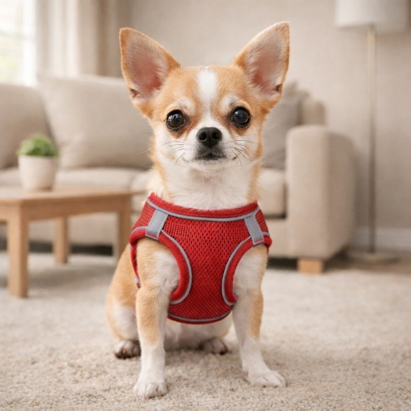 PECHERA MASCOTA TEDDY PET ROJA TALLA S (8705R-S)