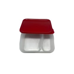 TAZON RECTANGULAR C/DIVISION TR (3 TZ/710 ML) ROJO CHEF 0