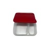 TAZON RECTANGULAR C/DIVISION TR (3 TZ/710 ML) ROJO CHEF 0