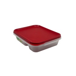 TAZON RECTANGULAR C/DIVISION TR (3 TZ/710 ML) ROJO CHEF 0