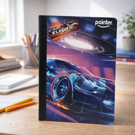 Cuaderno grande Pointer diseño carros – Ideal para clases y tareas