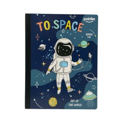 Cuaderno 50 hojas cosido Pointer caricatura – Práctico para tareas diarias