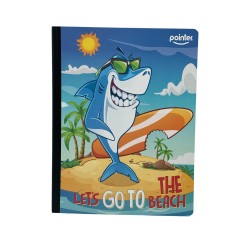 Cuaderno 50 hojas cosido Pointer caricatura – Práctico para tareas diarias