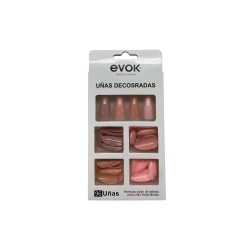 Uñas decoradas Evok 96 piezas para aplicación rápida