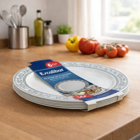 Plato redondo Excalibur 10 pulgadas para comidas