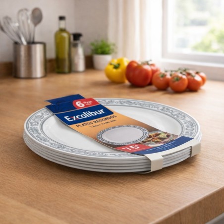 Plato redondo Excalibur 7.5 pulgadas para postres y desayunos